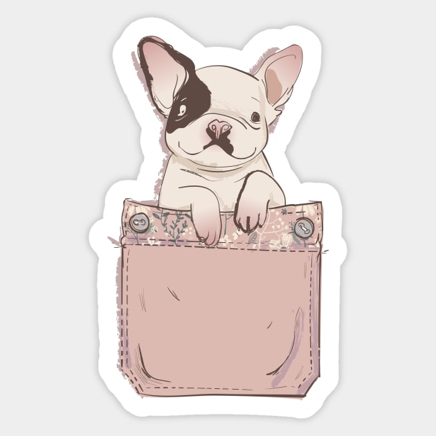 Pocket Dog 1 Sticker by EveFarb